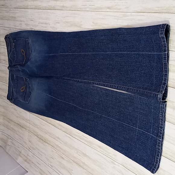 Seven7 Boot Stretch Low-Rise Slim Fit Blue Jeans Size 28 Tall - Picture 11 of 16